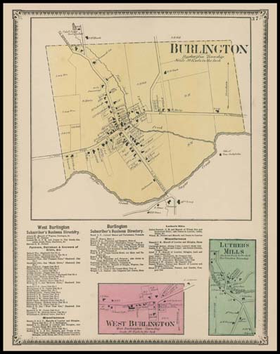 Burlington,West Burlington,Luther's Mills