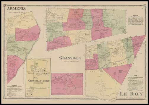 Armenia Township,Granville Township,Le Roy Township,Granville Centre,Le Roy