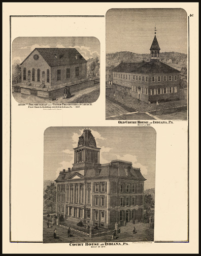 United Presbyterian Church - Indiana,Old Court Hours - Indiana,Court House - Indiana