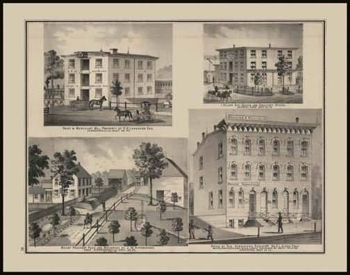 Grist & Merchant Mill - Property of S.H. Lonsaker - Schwencksville
Mount Prospect Farm & Residence of J.M. Rittenhouse
I. Kulps Dry Goods & Grocery Store - Graters Ford
Office of The Norristown Register