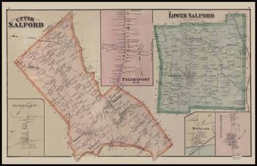 Upper Salford Township,Lower Salford Township,Mainland,Harleysville,Tylers Port