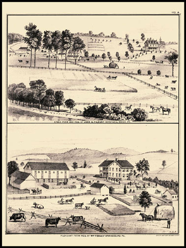 Stock Farm & Residence of John Filbert - Schuylkill Haven,Pleasant Farm & Residence of Wm. Fegley - Orwigsburg