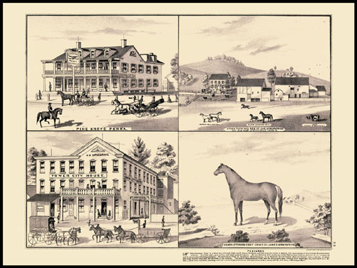 American Eagle Hotel - Pinegrove,Tower City House,Stock Farm - Schuylkill Haven