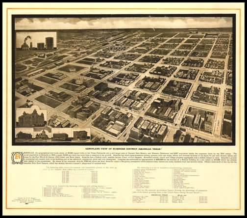 Amarillo 1912 Panoramic Drawing