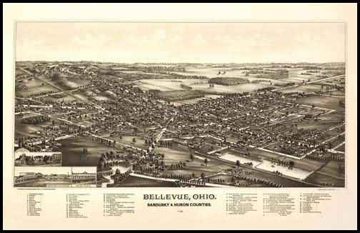 Bellevue 1888 Panoramic Drawing
