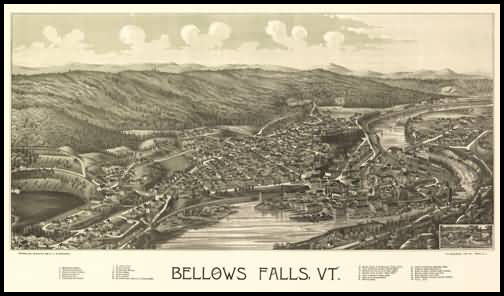 Bellow Falls Panoramic - 1886