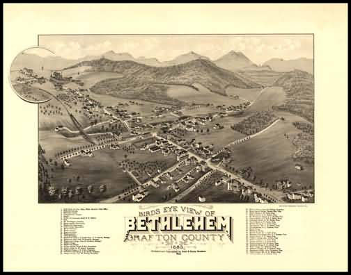 Bethlehem 1883 Panoramic Drawing