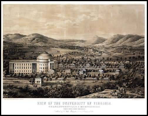 Charlottesville & Monticella Panoramic - 1856