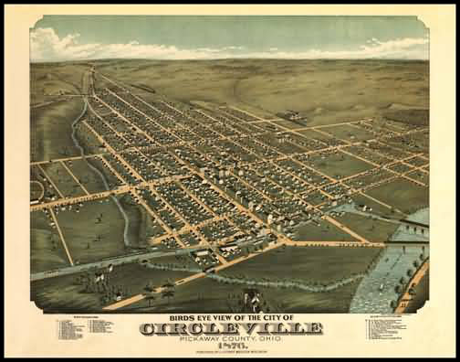 Circleville 1876 Panoramic Drawing