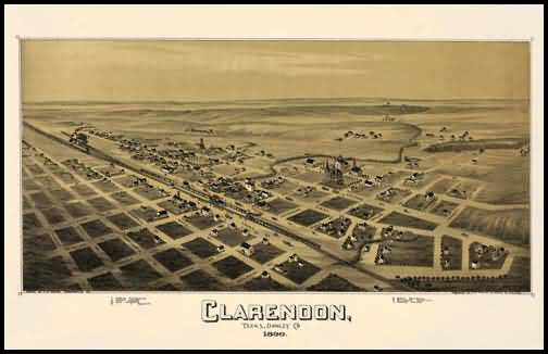 Clarendon 1890 Panoramic Drawing