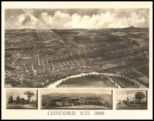 Concord 1899 Panoramic Drawing