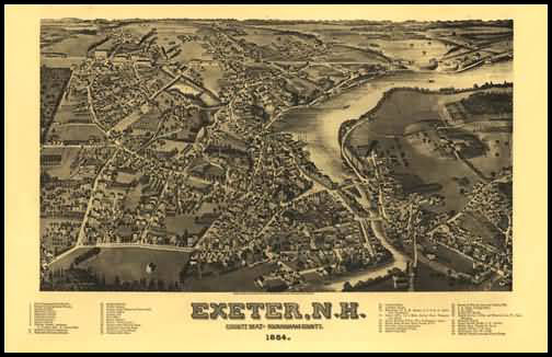 Exeter 1884 Panoramic Drawing