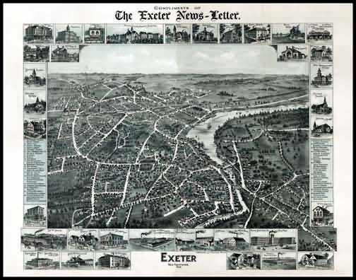 Exeter 1896 Panoramic Drawing