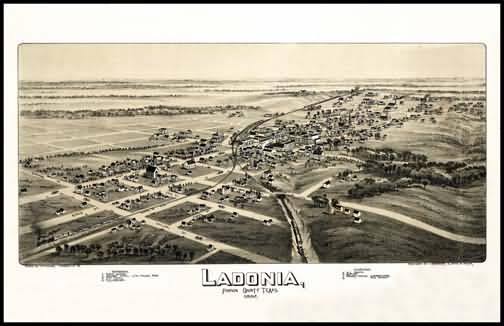 Ladonia 1891 Panoramic Drawing