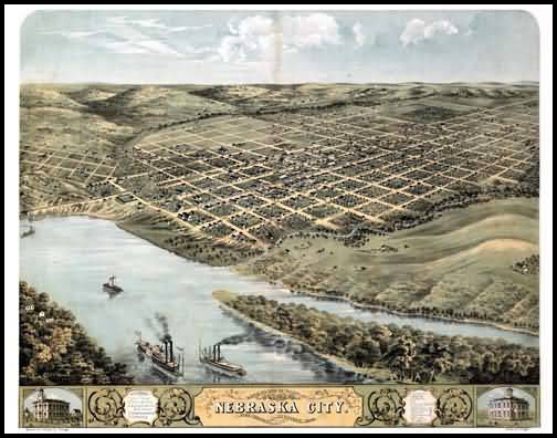 Nebraska City Panoramic - 1868