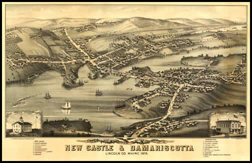 New Castle & Damariscotta Panoramic - 1878