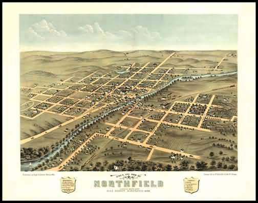 Northfield 1869 Panoramic Drawing