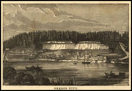 Oregon City Panoramic - 1850s