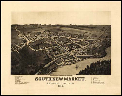 South New Market 1884 Panoramic Drawing