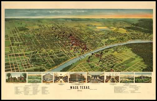 Waco 1892 Panoramic Drawing